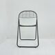 Niels Gammelgaard for Ikea grey wire metal folding chair, 1970s