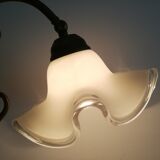 1960s brass and glass table lamp vintage