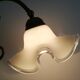 1960s brass and glass table lamp vintage