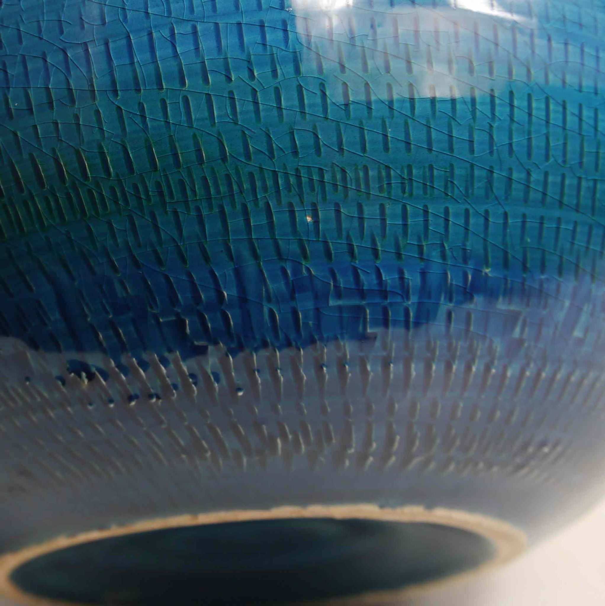 Vase boule bleu – années 70's