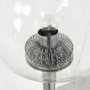 Lampe de sol vintage en chrome et verre, années 1970