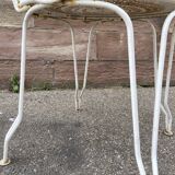 Pair of armchairs vintage wrought iron garden chairs