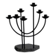 Metal candle holder and black quartz base