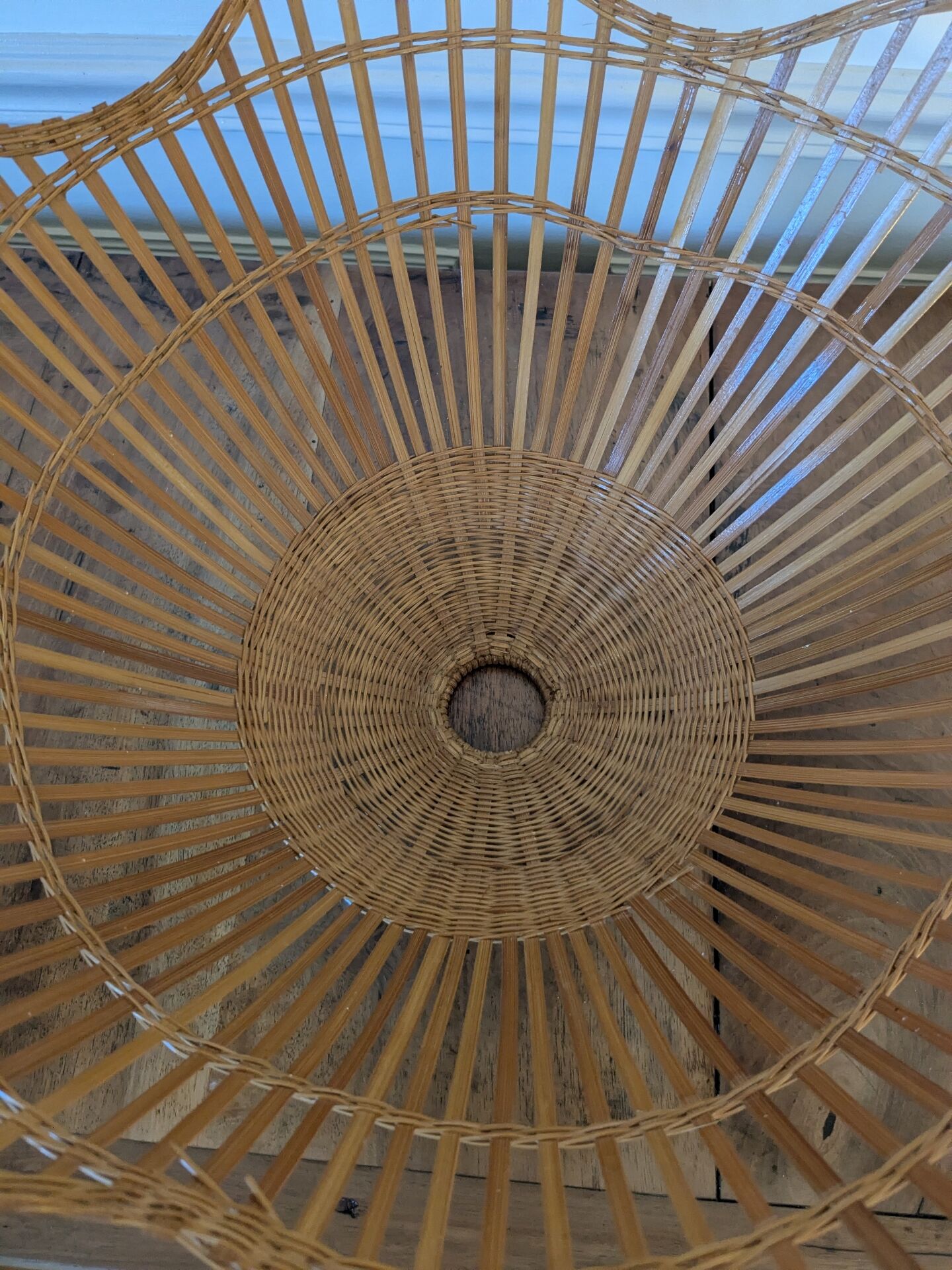 Rattan lampshade