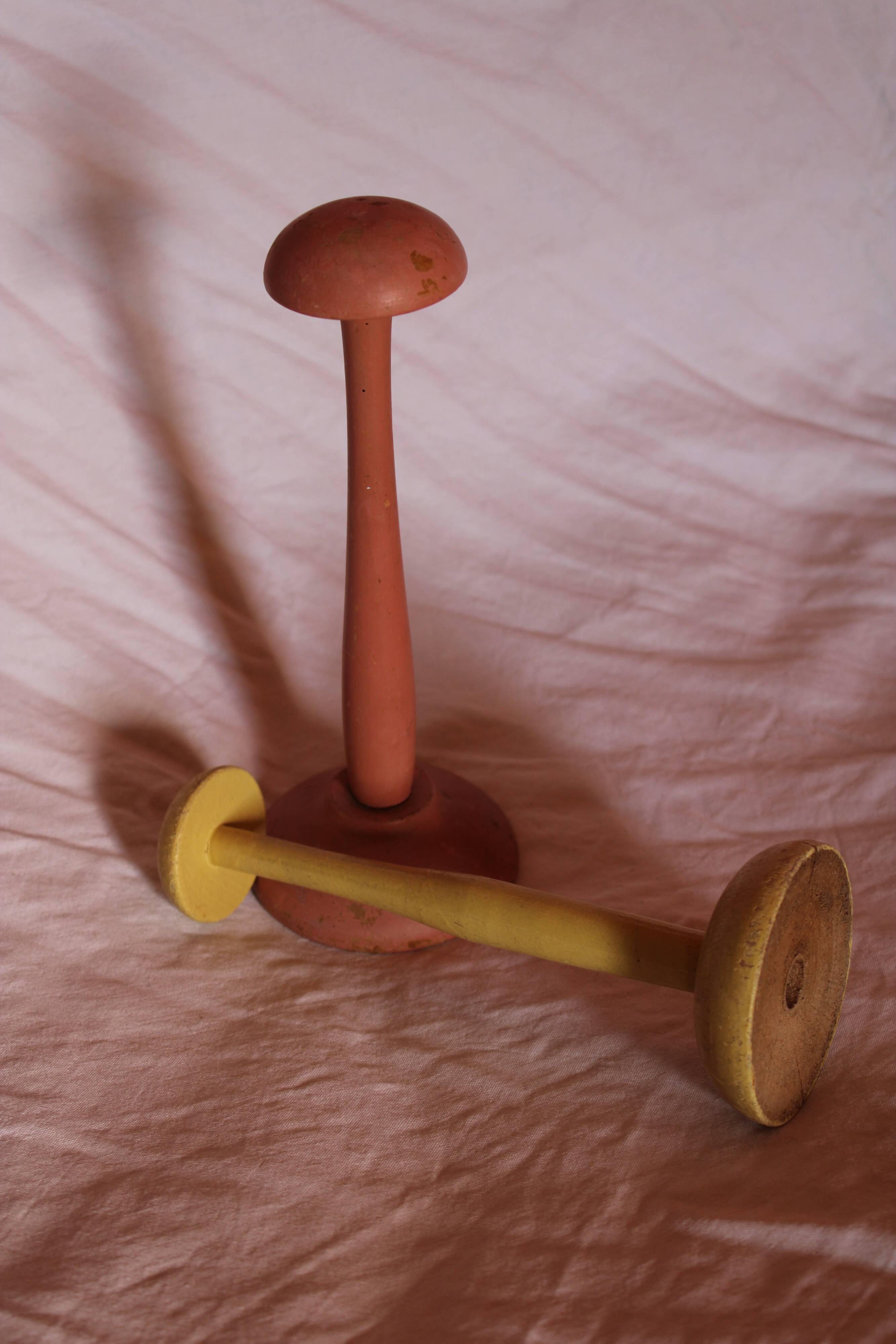 Lot of 2 old hat holders