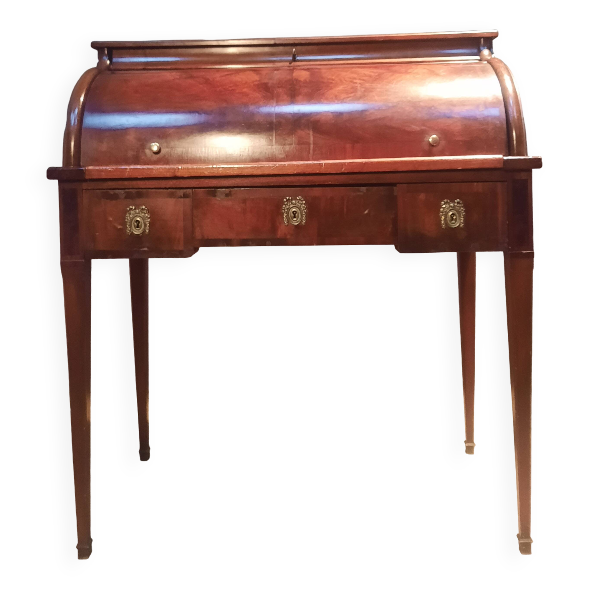 Mahogany roll desk from the 19th century
