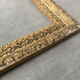 Old wooden frame and gilded stucco 50x60