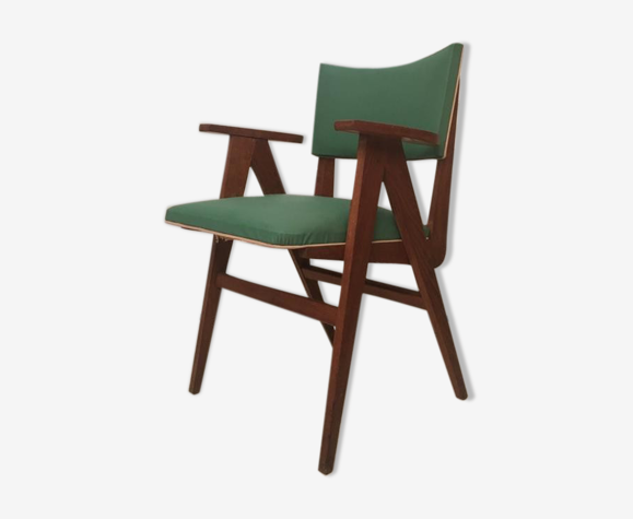 Fauteuil pieds compas 1950's France