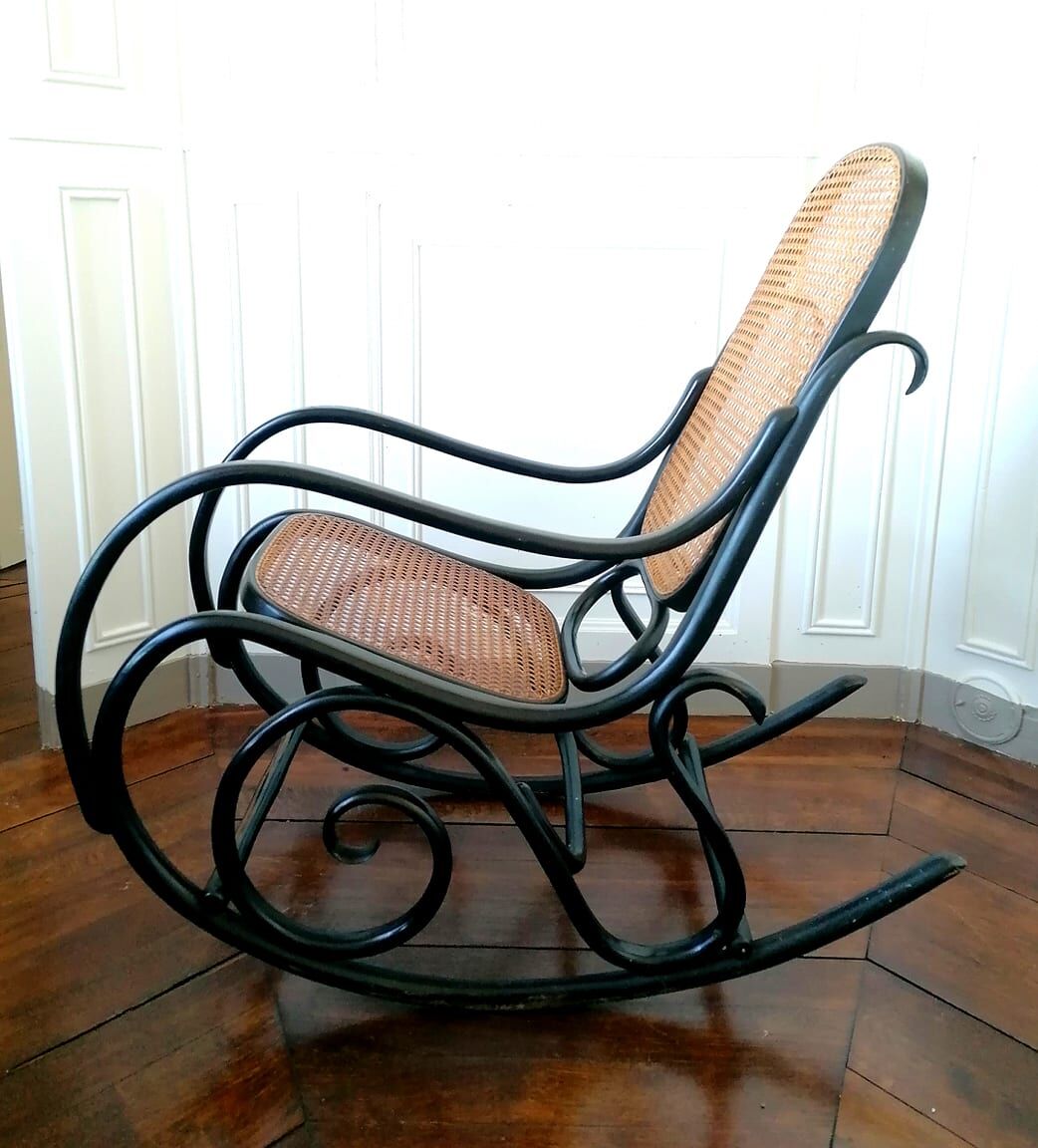 Rocking chair Thonet n°10 , 1908 original label