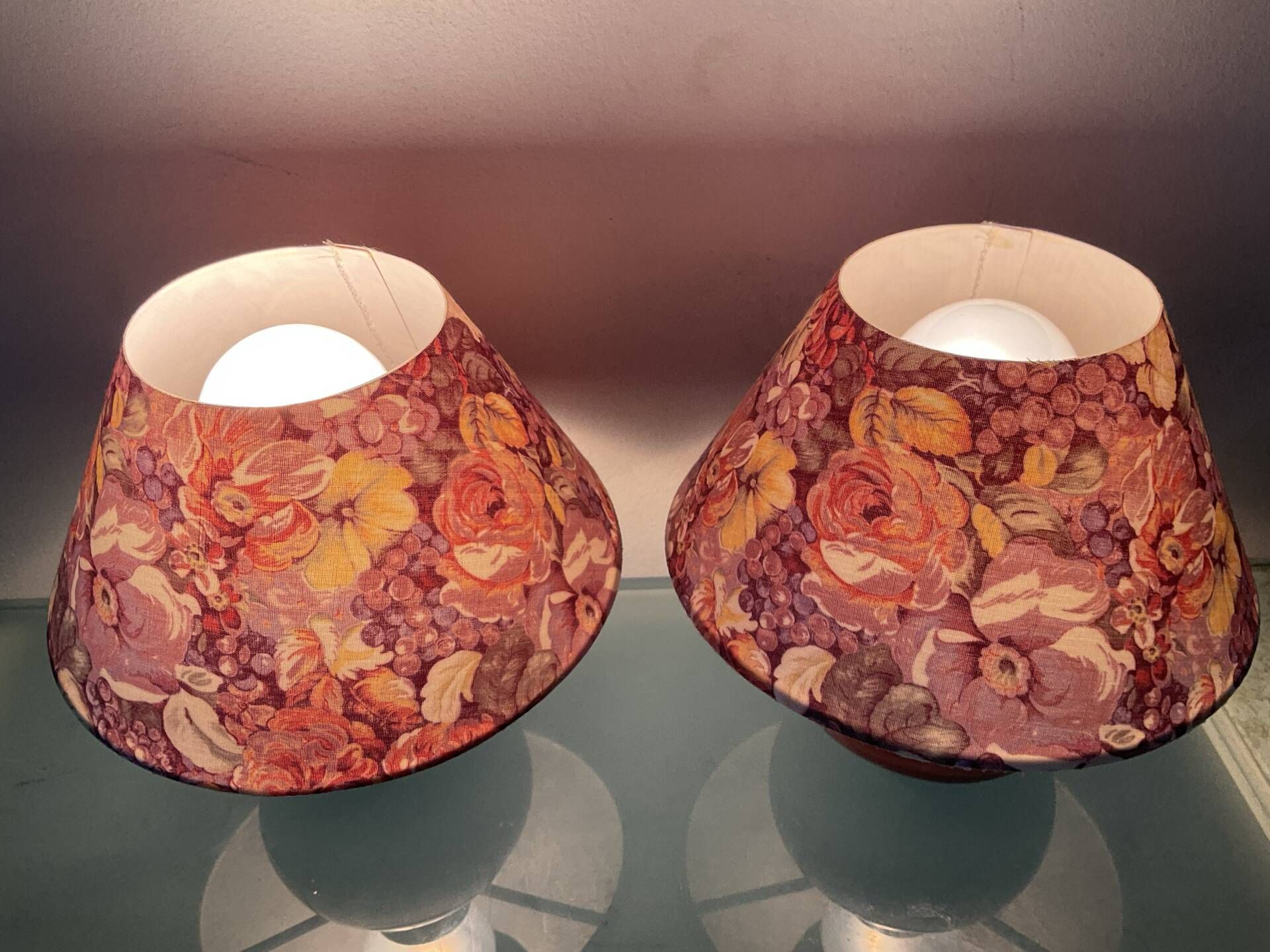 Pair of vintage "Mignon" ceramic lamps from the 1980s.