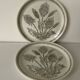Duo of thistle plates