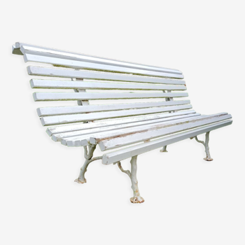 Banc de jardin avec pieds en fonte ancien vintage