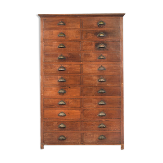 22-drawer wooden storage unit