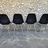 4 DSX chairs, fiberglass, Charles & Ray Eames for Herman Miller 1980