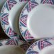 Six dessert plates in Saint-Amand service "Toulouse"