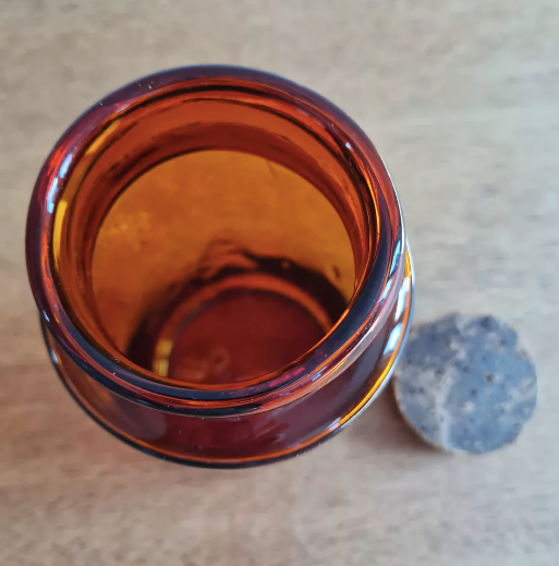Amber apothecary bottle