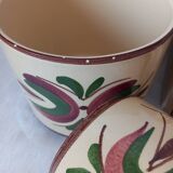 Ensemble de pots en céramique peints vintage