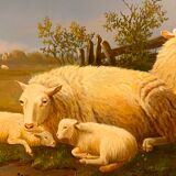 Tableau "Moutons au Pâturage"