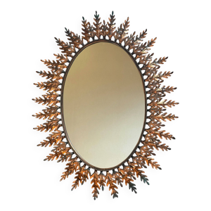 miroir soleil ovale fer