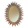 Oval sun mirror wrought iron from the 1950s Italy