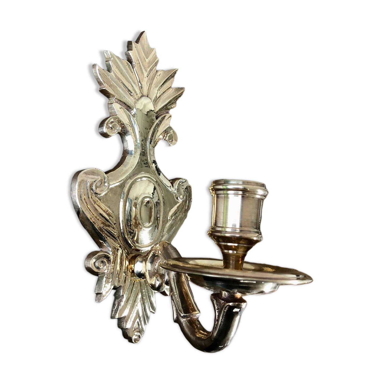 Brass wall candle holder