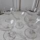 Lot of 5 champagne glasses engraved in 1920s crystal