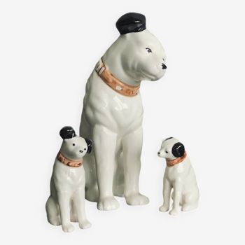 Lot figurines Nipper dog