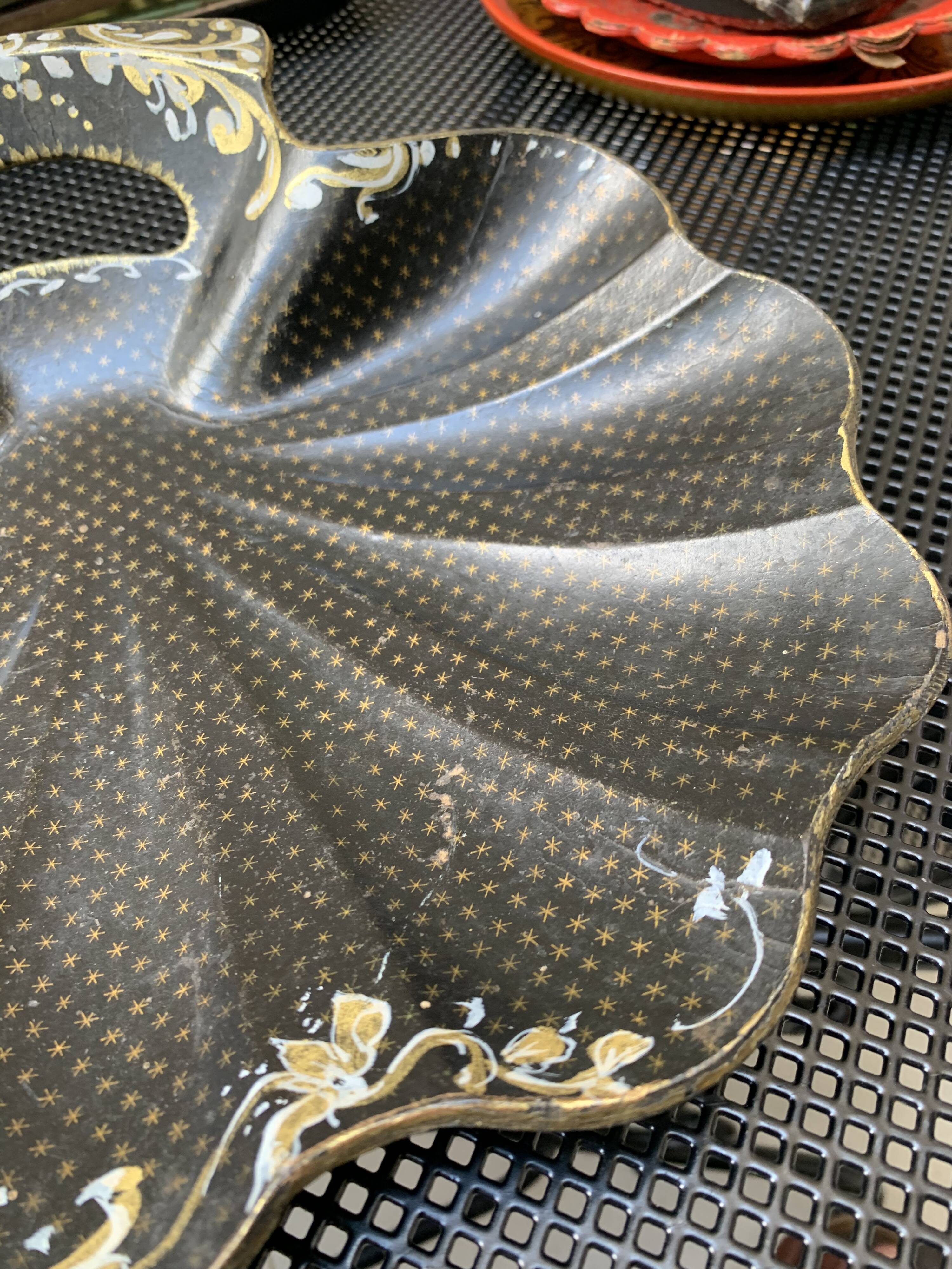 Napoleon III boiled cardboard pocket tray
