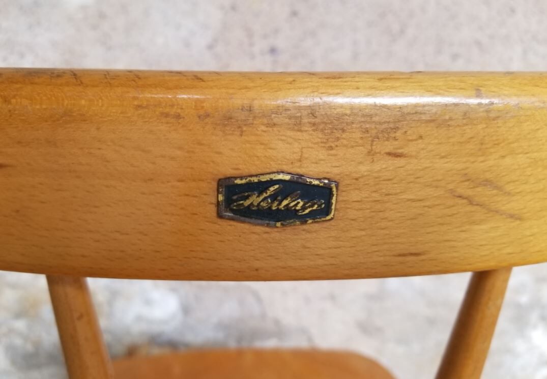 Chair child has bars, renovated beech