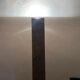 Totem column floor lamp in glass and vintage brass