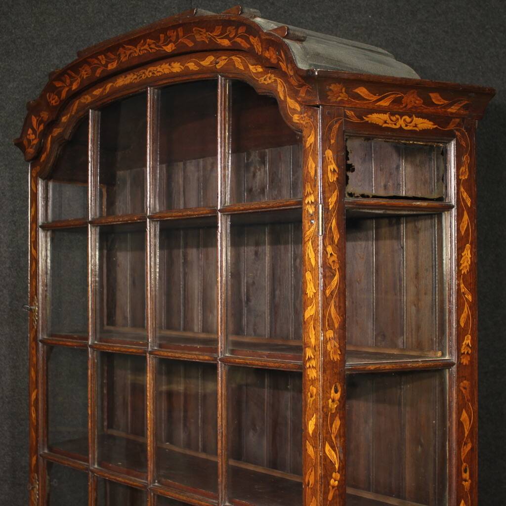 Vitrine marquetée hollandaise du XIXe siècle