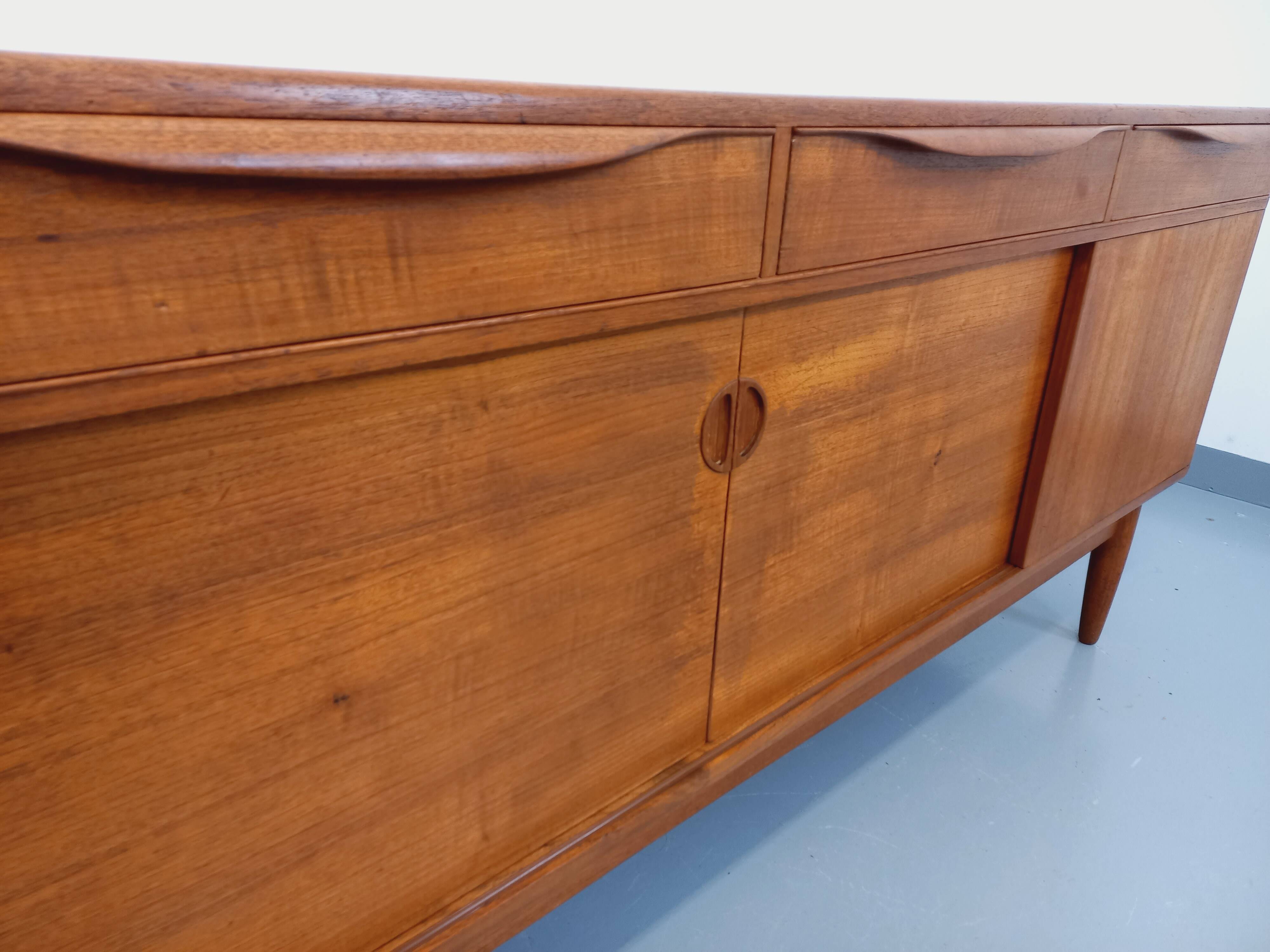 Vintage Scandinavian teak sideboard from the 60s, Johannes Andersen for Samcom