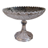 Ancien plateau sur pied en verre