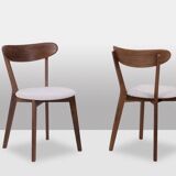 Walnut dining room set. 21st century.