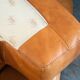 Camel leather armchair, made by Roche Bobois. Vintage - France, 80s.
