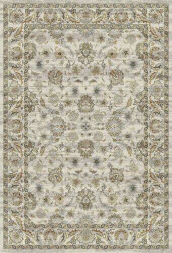 Beige floral home rug