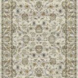 Tapis de maison fleuri beige