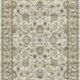 Beige floral home rug