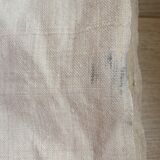 Mestizo trousseau sheet (linen/cotton) ecru monogram red