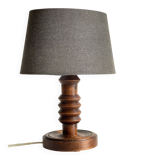 Vintage Charles Dudouyt Style Wooden Lamp