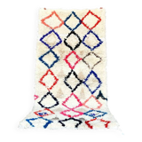 Small vintage beni ouarain rug