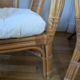 Pair of rattan armchairs