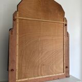 Art deco mirror, pink and black mirror pillar, France 1930