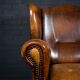 Fauteuil vintage Joris design cuir de mouton