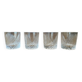 Set of vintage crystal whiskey glasses