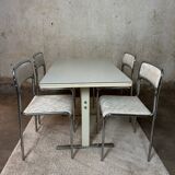 Reupholstered Chrome Stacking Chairs - 70s