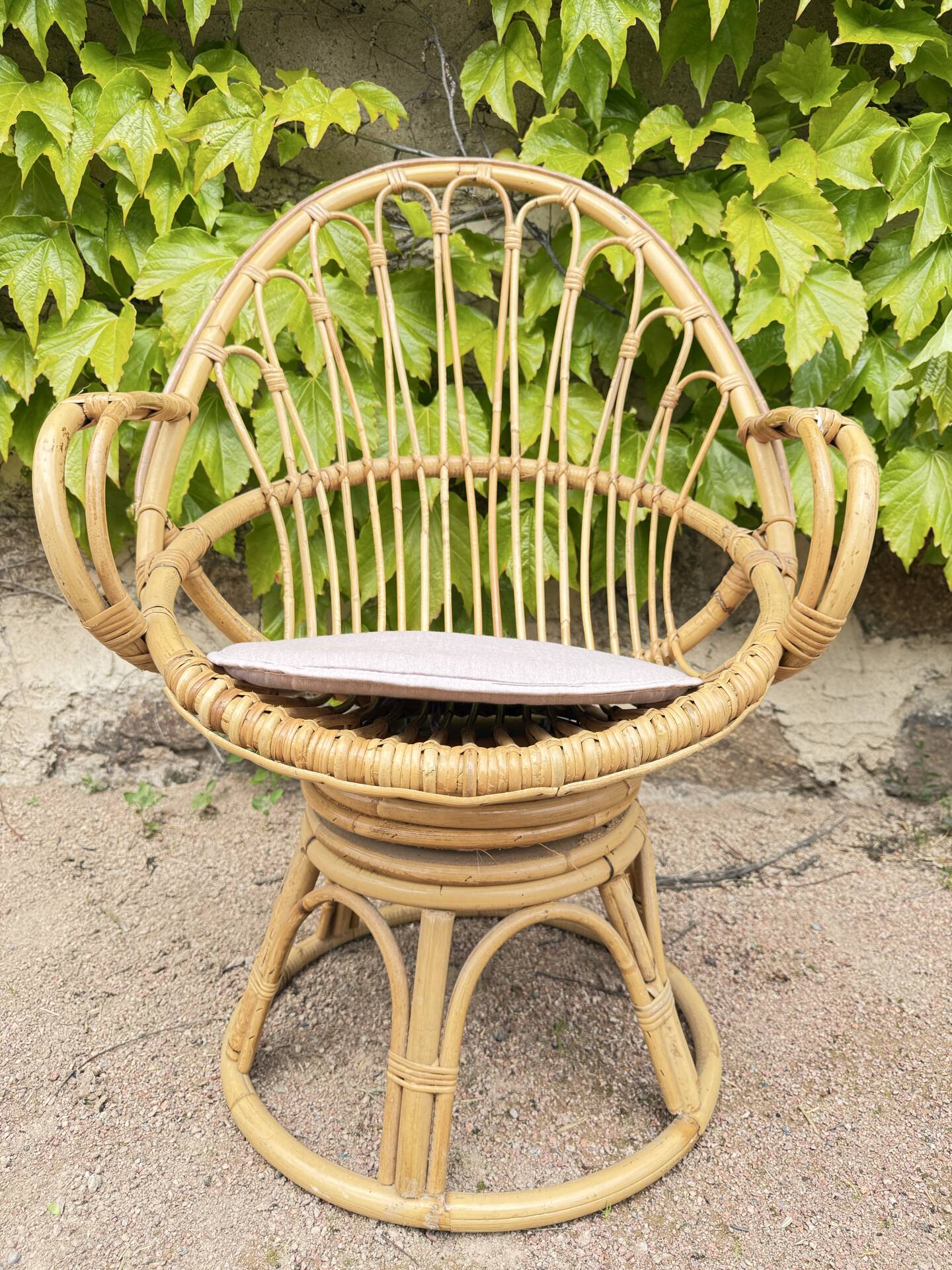 1960s Rattan Egg Chairs from France