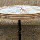 Round bistro table, cast iron legs, vintage, 1940s