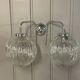 Applique 2 globes métal chromé et verre