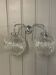 Wall light with 2 chrome-plated metal and glass globes